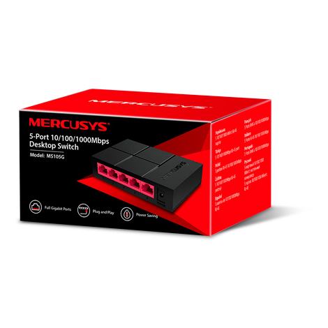 MERCUSYS 5-Port 10/100/1000Mbps Desktop Switch MS105G – obrázok 1